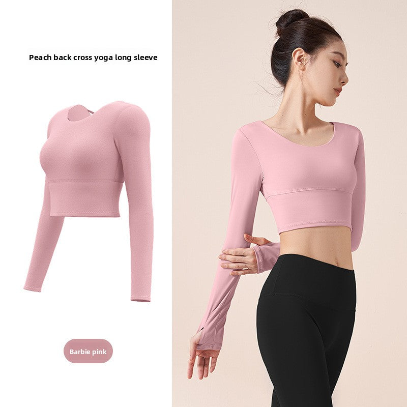 Women's Long Sleeve Yoga Set with Built-In Bra