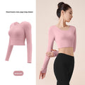 Women's Long Sleeve Yoga Set with Built-In Bra
