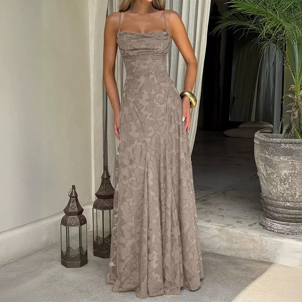 Elegant Lace Backless Evening Dress
