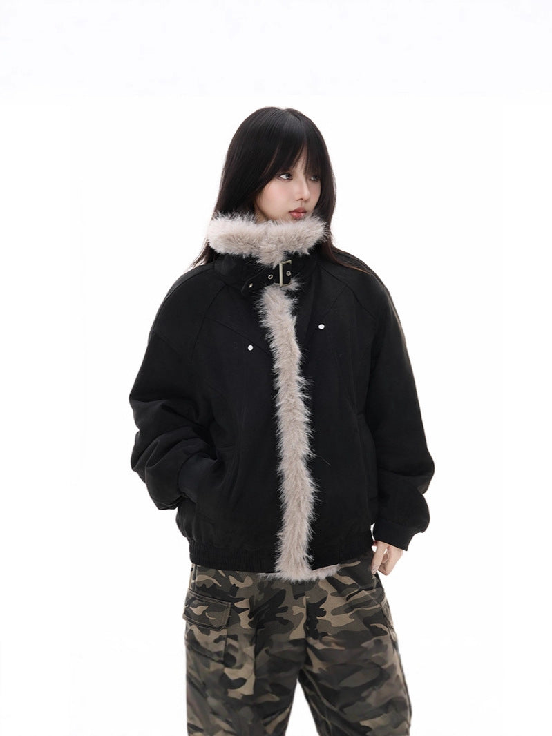 Women's plush cotton coat