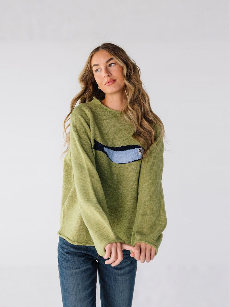 Slim-Fit Loose Carp Print For Women