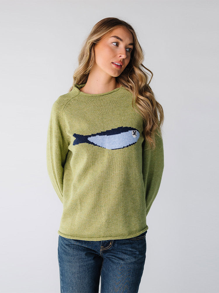 Slim-Fit Loose Carp Print For Women