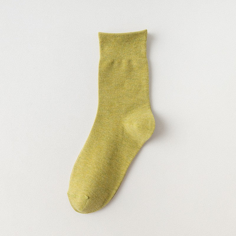 Women's Solid Color Mid-Calf Socks