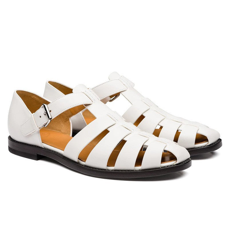 Women's Breathable Leather Buckle Sandals