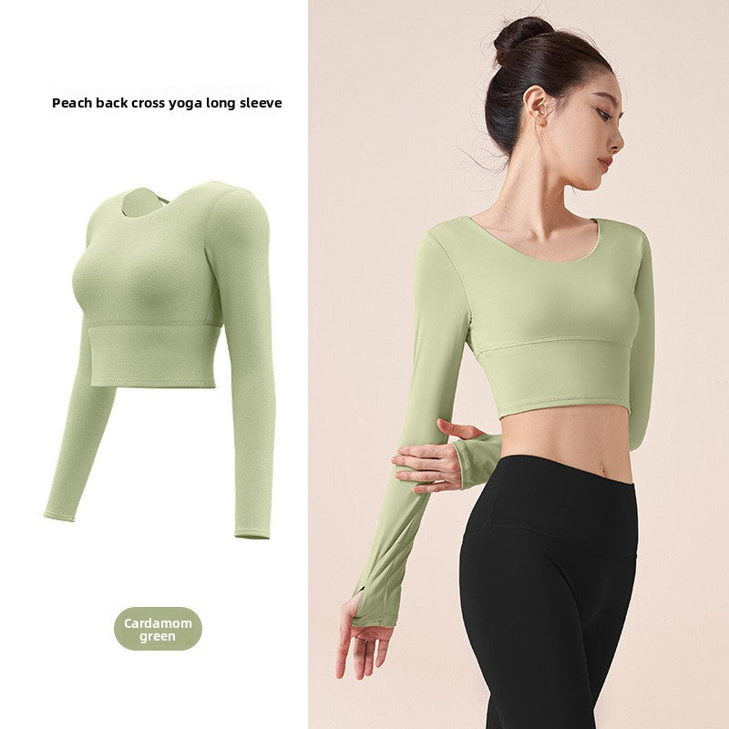 Women's Long Sleeve Yoga Set with Built-In Bra