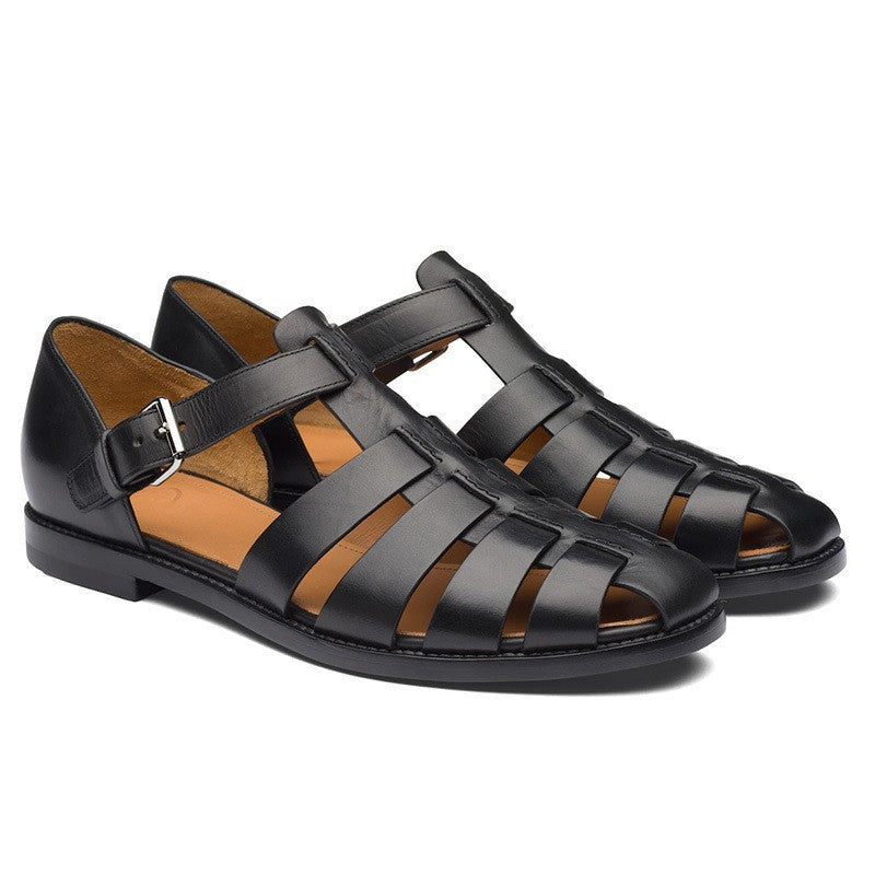 Women's Breathable Leather Buckle Sandals