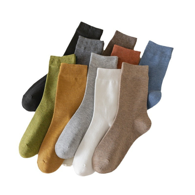 Women's Solid Color Mid-Calf Socks