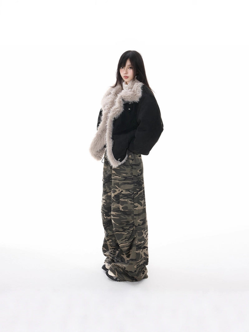 Women's plush cotton coat