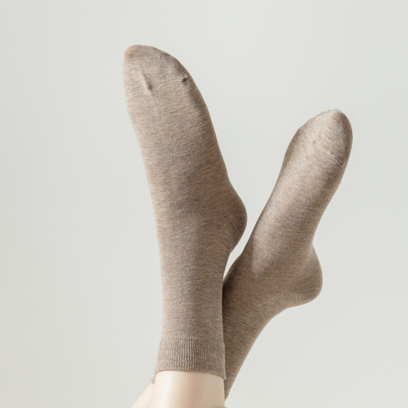 Women's Solid Color Mid-Calf Socks
