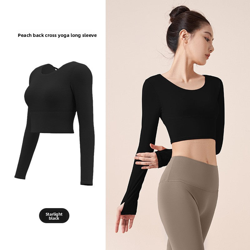 Women's Long Sleeve Yoga Set with Built-In Bra