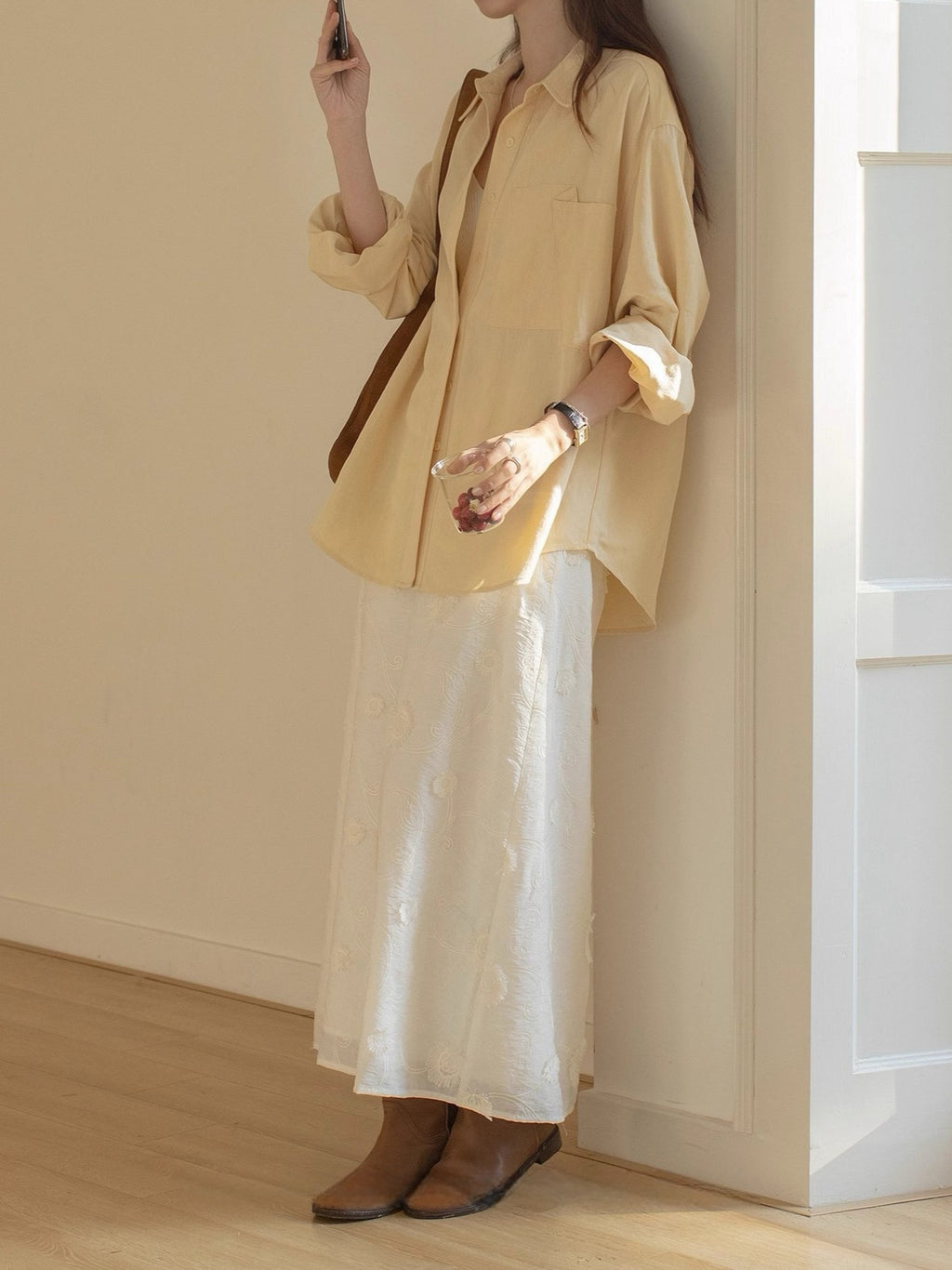 Women's Casual Lapel Shirt with Pocket