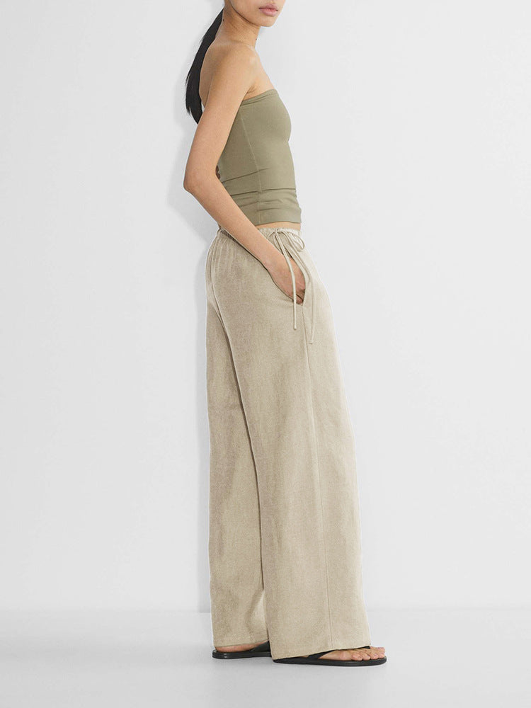 Linen Wide-Loose Premium Pants