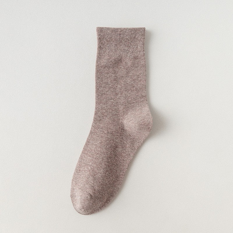 Women's Solid Color Mid-Calf Socks